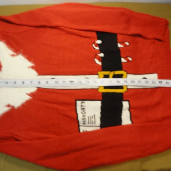 RUE 21 RED WOMENS szSMALL UGLY CHRISTMAS SWEATER WITH HOOD LD 6888 - Picture 6 of 10